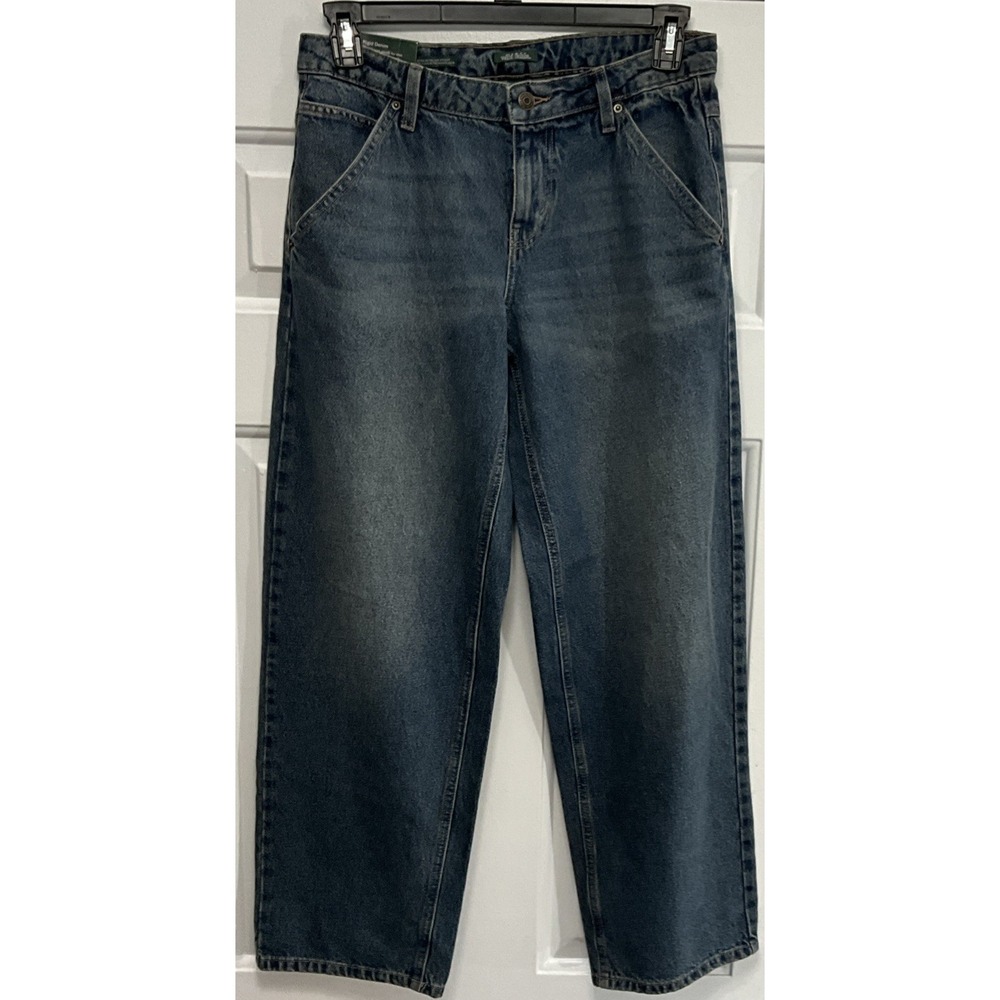 Wild Fable Mid-Rise 90s Relaxed, Straight Rigid Denim Dark Wash Jeans Size 6